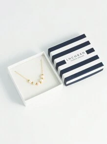 Boxed Natural Freshwater Pearl Necklace, Slightly Defective, Threaded With Spiral Pattern, Gold-Plated Low Allergy Resistant Stainless Steel For Women, Suitable For Jewelry Gifts, Valentine's Day Gifts - Multicolor - View 4