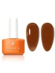 Tonitu g. 1支7ml果凍凝膠指甲油,持久性、快速乾燥,可浸泡式led/uv透明凝膠指甲油,每天美甲設計diy禮物適用於女性 - 巧克力棕 - 查看 2