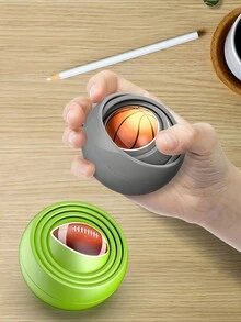 3d Decompression Ball, 3d Infinite Flip Decompression Ball New Way Stress Relief Toy, Random Color Mixing - Black - View 2