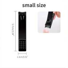 3入組專業不銹鋼指甲刀套裝,包括指甲刀、趾甲刀、修甲剪、旅行指甲刀和內陷趾甲修剪工具 - 黑色 - 查看 5