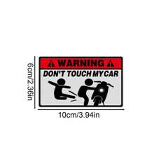 1入組英文「別碰我的車」貼紙,電動車、摩托車、機車警告貼紙,車輛提醒貼紙,汽車貼紙 - 反光貼10*6CM - 查看 2