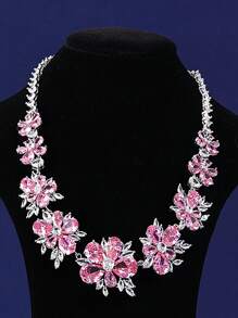 5 件/套高品质方晶锆石项链/耳环/手链/戒指，适合女士婚纱和珠宝套装 - 項鍊 - 查看 6