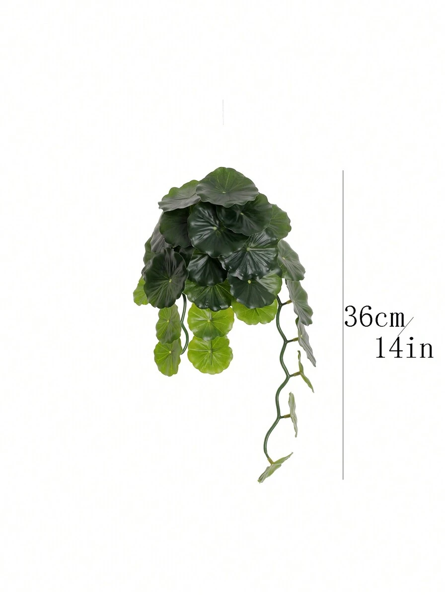 1pc Artificial Money Tree And Wall Hanging Decor - Green - View 1