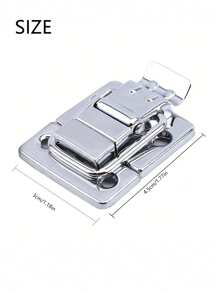 2入組不銹鋼鍍鉻螺栓鎖,適用於箱子、工具箱扣子、化妝箱扣子、行李箱扣子,行李箱工具扣子 - 彩色 - 查看 2