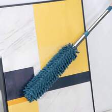 1pc Chenille Anti-Static Retractable Dust Brush For Cleaning - Blue - View 6