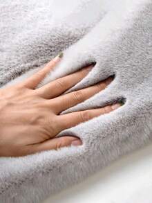 1pc Panda New Fashion Scarf Warm Imitation Rabbit Hair Cross Colored Scarf Plush Collar Fake Collar - Black and White - View 5