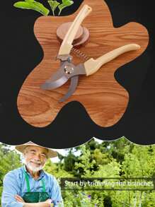 一把不銹鋼樹枝剪修枝剪果園果樹花枝園藝剪刀工具 - 米色 - 查看 3