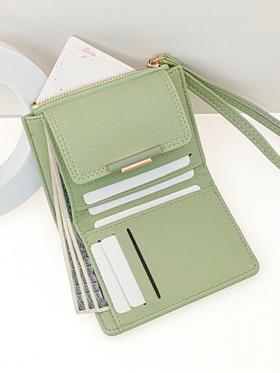 MINGYOU محفظة صغيرة محمولة بسحاب على الطراز الراقي والأنيق والناعم للنساء، محفظة ومحفظة نقود للنساء