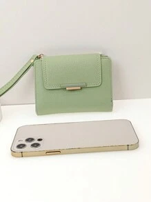 MINGYOU 时尚可爱柔软短款拉链零钱包女士钱包女式钱包钱包 - 綠色 - 查看 4