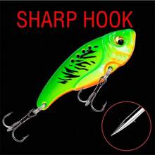 6Pcs/Pack VIB Lure 3/5/7/10/15/20g Sinking Casting Lure 3D Eyes Spinner Blade Baits Hard Fishing Lures Artificial Crankbait For Bass Walleyes Trout