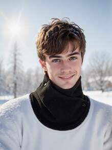 1 件冬季毛絨圍脖帶紐帶扣純色時尚保暖圍脖防風圍巾男士戶外騎行運動經典紐帶毛絨圍脖厚軟保暖無彈性頸套秋冬男女通用防寒裝飾圍巾純色抓絨冬季圍巾帶羈扣,加厚頸部保暖多功能圍巾 - 黑色 - 查看 2