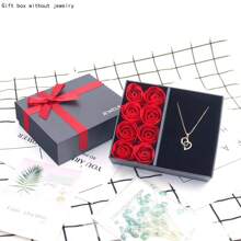 1入組浪漫8枝永恆玫瑰花禮盒,用於求婚和告白,珠寶包裝,展示,假日,情侶和女士禮物 - 8朵永生花禮盒 - 查看 5