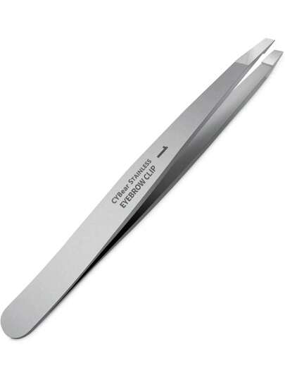 1 pezzo Pinzette professionali in acciaio inossidabile - particolarmente adatte per rimuovere peli del viso, peli incarniti e schegge, trucco, economiche, decorazione camera, toeletta, viaggio, camera da letto, accessori per il trucco, pinzette