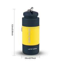1pc Miniature Usb Rechargeable Keychain Light With Multi-Color White Beam Led Light And Lithium Battery, Portable Small Gift Flashlight - Grey - View 5
