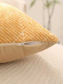 1pc Minimalist Sofa Cushion Waist Pillow Without Filling, Home Decoration - Yellow - View 4