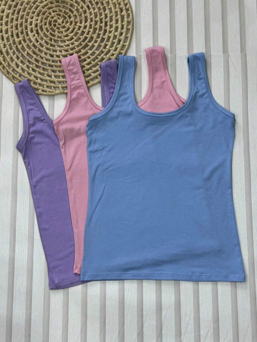 Women T-Shirts - 粉紅色 淺藍色 紫色 - 查看 1