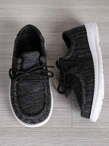 Children's Casual Sports Mesh Running Shoes - Black - View 4