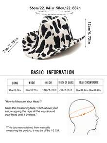 3入組女士厚質雙面毛牛條紋旅遊牛仔帽套裝,卷邊西部針織帽波西米亞風格 - 彩色 - 查看 7