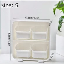 1個桌面抽屜整理盒,抽屜式文具,珠寶,化妝品和配件分類儲物架 - 白色 - 查看 9