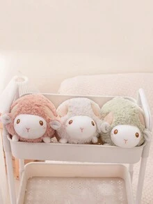 Bobbybear 可愛甜美小羊羔毛絨玩具羊抱枕創意羊玩偶家居裝飾生日禮物 - 粉色 - 查看 9