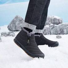 Bottes De Neige En Fourrure Chaude, Chaussures D'hiver Longues En Peluche, Bottines Unisexes Pour L'extérieur, Baskets Décontractées, Bottes Antidérapantes Durables