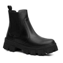 Women Mid-Calf Boots - 黑色 - 查看 1