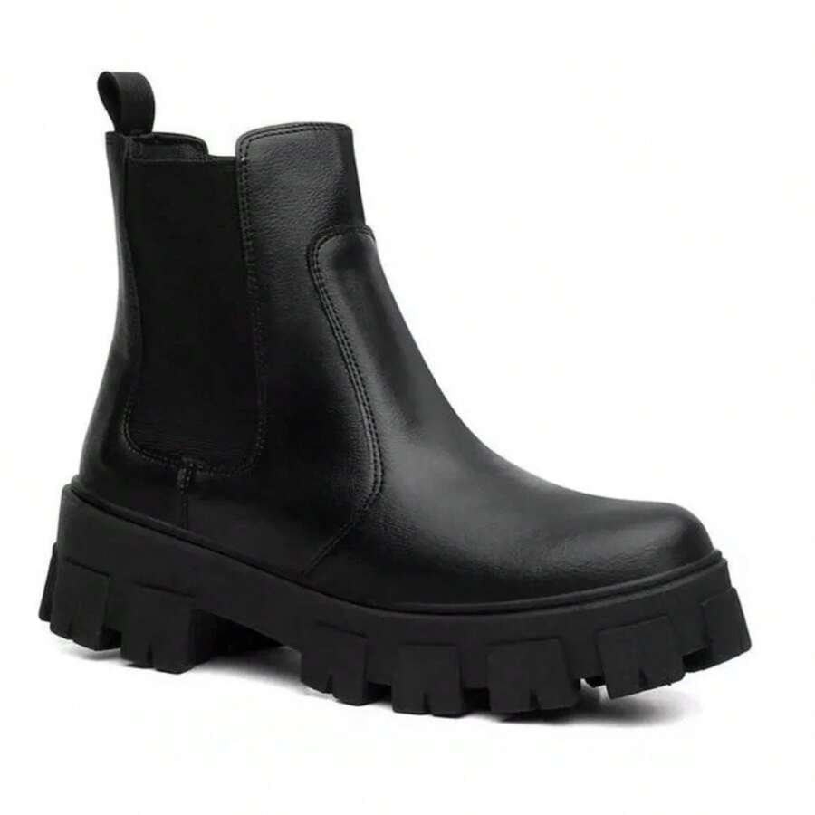 Women Mid-Calf Boots - 黑色 - 查看 1