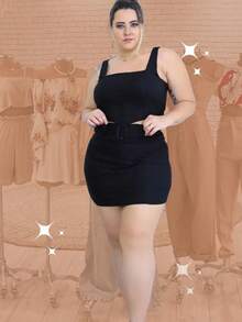 Plus Size Skirts - màu đen - Xem 2