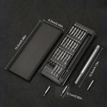 24 In 1 Precision Magnetic Screwdriver Repair Multi-Purpose Set Mobile Phone Repair And Disassembly Screwdriver Tool Set - Black - View 6