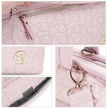 孕婦尿布袋戶外嬰兒護理產品刺繡設計大容量媽媽袋,嬰兒車袋 - 粉色 - 查看 7