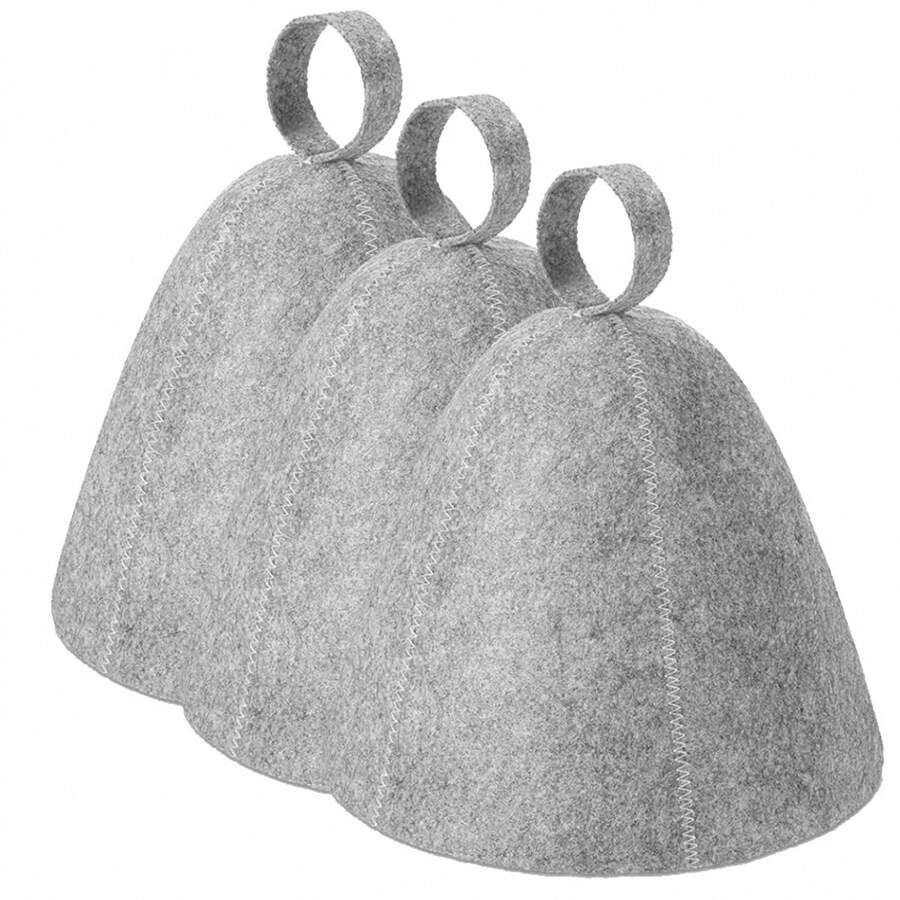 Felt Sauna Hats, Quick-Dry, Sweat-Absorbent, Gray Sauna Cap, Spa Bath Accessories - Multicolor - View 1
