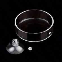 1 件觀賞魚蝦餵食碗附吸盤,圓形玻璃魚缸餵食盤 - 無色 - 查看 6