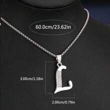 1 Stück Bestseller 26 Englische Buchstaben Halskette, modischer Kristall-Zirkonia Buchstaben Anhänger Halskette, Titan-Stahl Schlüsselbein-Kette für Geburtstag, Feiertag Geschenk, Unisex, Größe 60cm/70cm, großer Buchstaben-Halskette für Herren/Damen/Paare, Alltagsmode