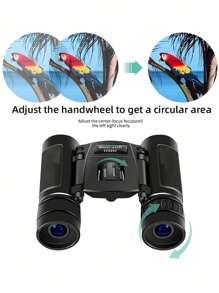 Binocolo Hd Potente 300x25 Con Imaging Chiaro E Ingrandimento 10x, Telescopio Pieghevole Mini A Lungo Raggio 5000m Bak4 Fmc Per La Caccia, Lo Sport, Il Campeggio All'aperto E Il Viaggio