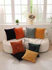 1 件提花針織枕墊套,無填充,家居裝飾 - 黃色 - 查看 5