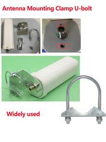 天線安裝夾u型螺栓,不銹鋼天線桅杆夾v型夾及u型螺栓,適用於戶外家用天線 - 銀色 - 查看 4