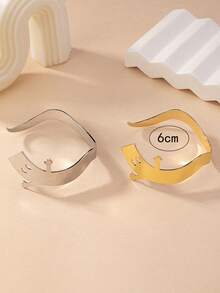 1 件欧美时尚个性简约创意女士手链，适合日常佩戴 - 金黃色 - 查看 3