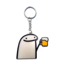 Llavero Meme Flork Deformitos Cerveza Chelita Regalo Amigos Borracho - Blanco - Ver 1