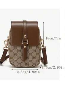 Multifunctional Crossbody Bag With Multiple Pockets, Cell Phone Pocket, Earphone Hole For Women Faux Pearl Decor Phone Wallet Mini Argyle Quilted Crossbody Coin Purse Women Shoulder Bag