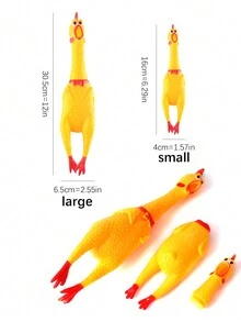 1入/5入組叫喊雞壓力玩具,富有創意的動物玩具,夏季浴室和游泳工具,車用/ 家用/ 辦公桌裝飾,有趣的禮物,寵物玩具 - 大慘叫雞 - 查看 3