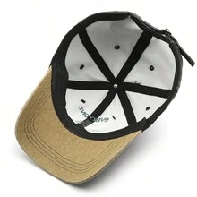 1 件个性化复古风格男女通用太阳帽，绣有字母，非常适合户外活动 - 彩色 - 查看 9