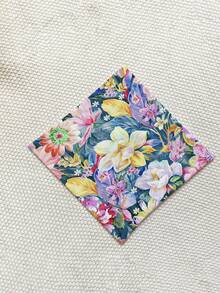 1pc Creative Abstract Hand Painted Oil Painting Style Floral & Botanical Print Throw Pillow Case In Peach Skin Fabric - Multicolor - View 3