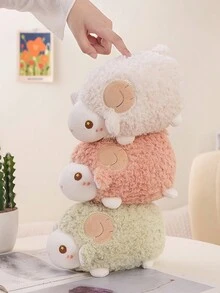 Bobbybear 1pc Cute And Sweet Plush Lamb Stuffed Animal Pillow, Creative Sheep Doll Home Decoration Birthday Gift - White - View 6