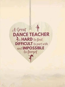 1pc Thank You Dance Teacher Gift, Home Decoration, Room Decoration, Scene Decoration - Heart - View 1