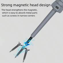 Multi-Functional Electrical Testing Pen With Lighting And Screwdriver Head, Used For Circuit Detection And Repair - Grey - View 7