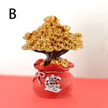 A Golden Money Tree Creative Resin Handicraft Small Ornament - Gold - View 5