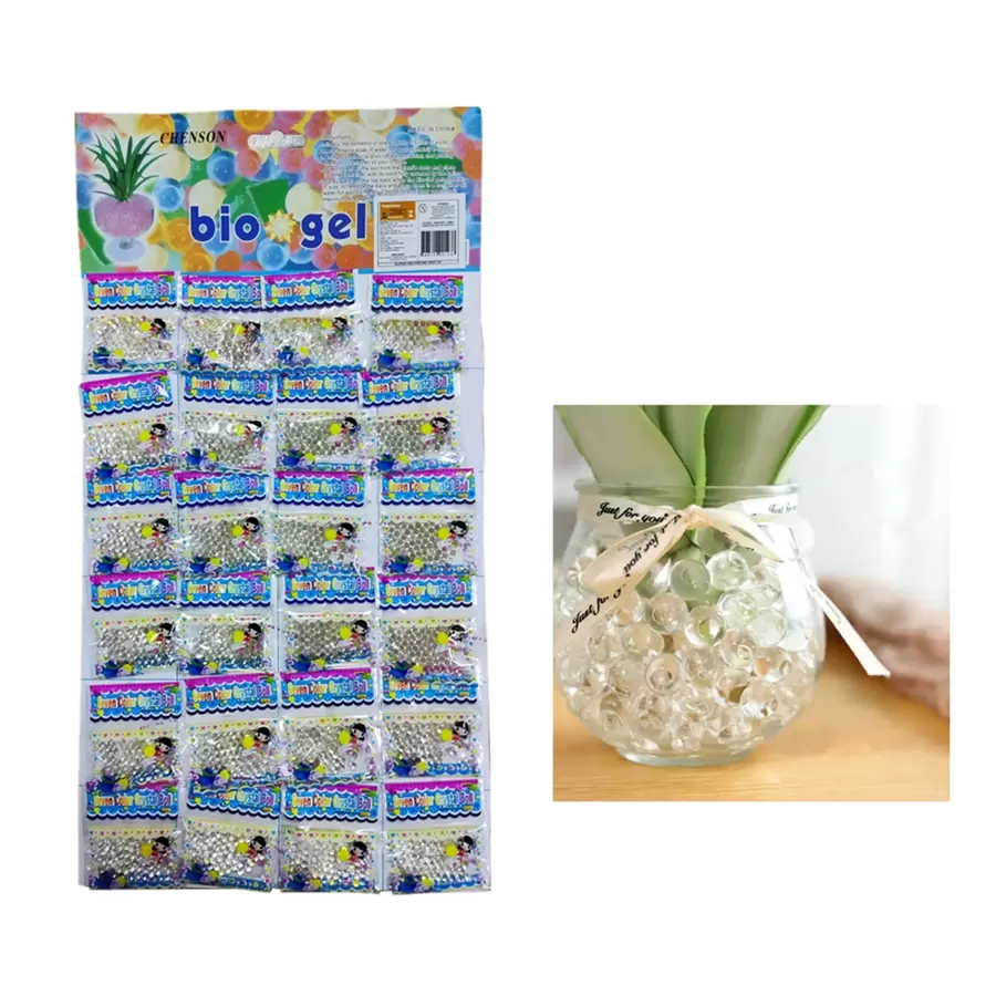 Bolinha Bio Gel Cresce Na Água Cartela 24 Pacote Transparent Colorida Fluorescente a Escolher