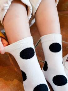 5 Pairs Of Simple Small Circle Soft And Comfortable Children's Socks Suitable For All Seasons - Multicolor - View 5