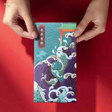 1包/6個,紅包,拜年壓歲錢,兔年新年兒童禮物,紅包,春節快樂,農曆新年裝飾,家居裝飾用品 - 紅色 - 查看 5