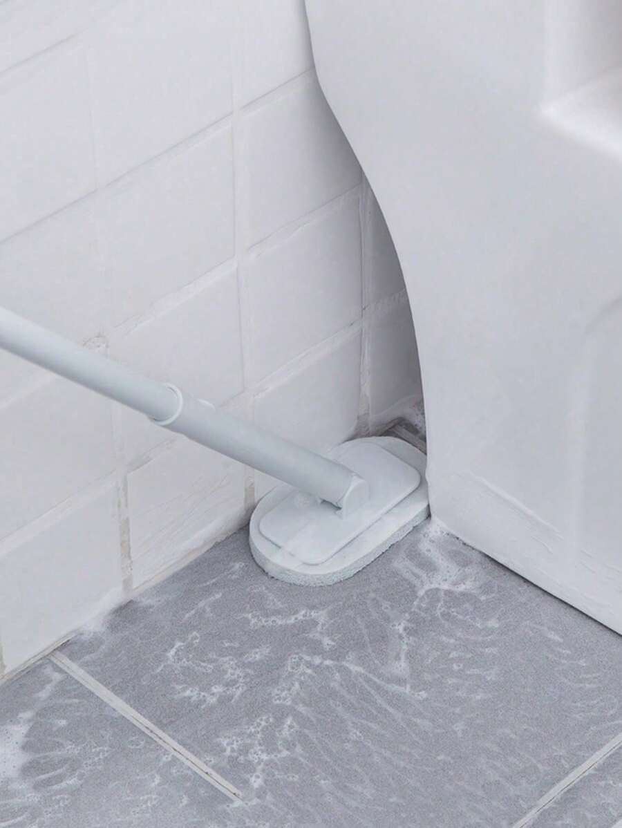 1入組可拆式長柄浴室清潔刷,pp材料,用於浴室和廁所 - 藍色 - 查看 1